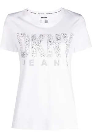 DKNY Stud-embellished short-sleeve T-shirt