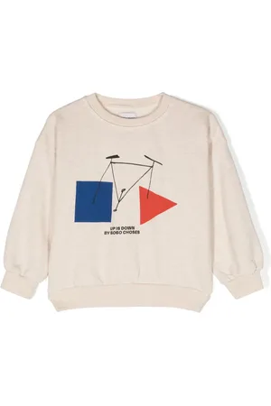 Bobo Choses Crazy Bicy-print jersey-texture sweatshirt