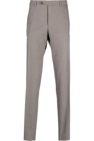 CANALI Mid-rise tailored tapered trousers