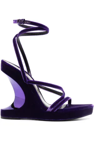 Tom Ford 130mm wedge velvet sandals