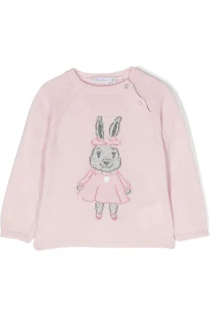 PATACHOU Rabbit-intarsia crew-neck jumper