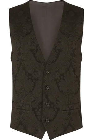 Dolce & Gabbana Floral jacquard single-breasted waistcoat