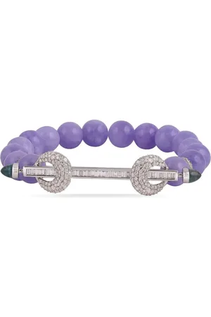 Ananya 18kt white gold multi-stone beaded bracelet