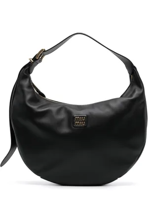 Miu Miu Logo-appliqué leather tote bag