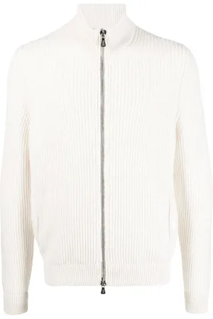 FEDELI Ribbed cashmere cardigan