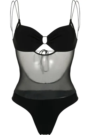 Amazuìn Raya cut-out semi-sheer swimsuit