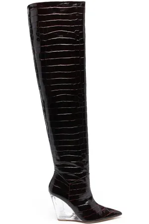 Stuart Weitzman Lucite 100mm thigh-high boots