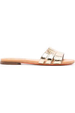 santoni Open-toe flat slides