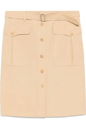Hermès 2000s slub-texture mini skirt