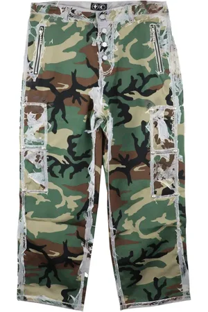 THUG CLUB Camouflage-print trousers