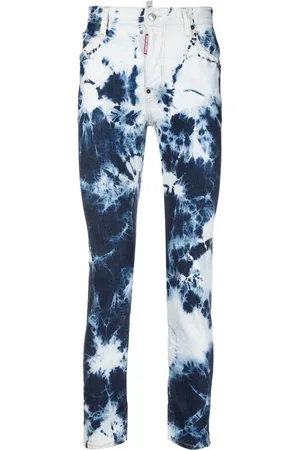 Dsquared2 Tie-dye print straight trousers