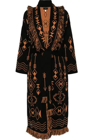 Alanui Mystic Gate fringed cardi-coat