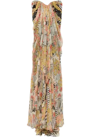 Alexander McQueen Strapless silk dress