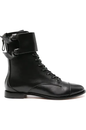 ALEXANDRE BIRMAN Almond-toe leather boots