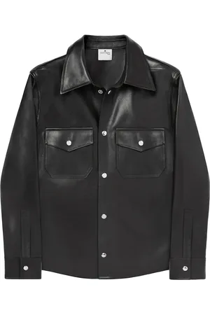 Courrèges Patch pocket leather shirt