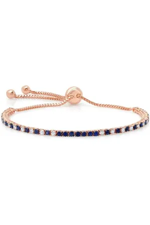 Graziela 18kt rose gold diamond sapphire Bolo bracelet