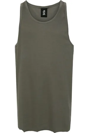 THOM KROM Asymmetric-panels cotton tank top
