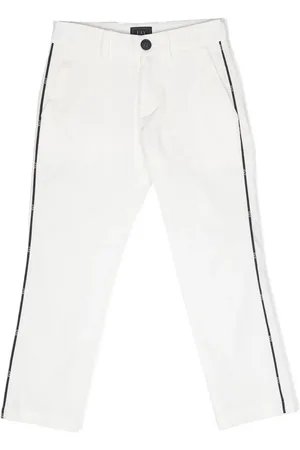 FAY Side-stripe cotton trousers