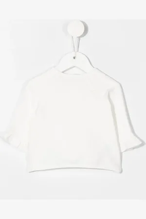 LA STUPENDERIA Ruffle-cuff organic-cotton cardigan