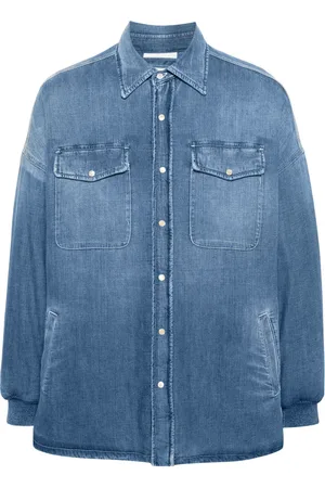 Alexander McQueen Seal-embroidered denim jacket