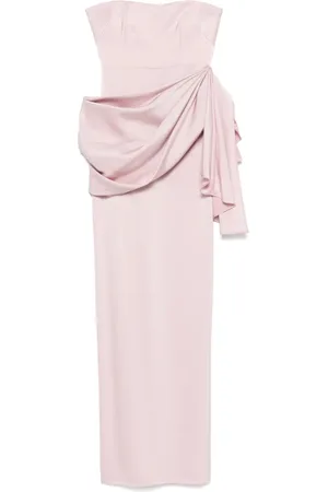 ALEX PERRY Strapless satin maxi dress