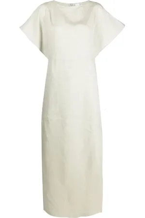 ELEVENTY Short-sleeve linen maxi dress