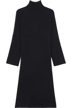 A.P.C. High-neck ribbed dress