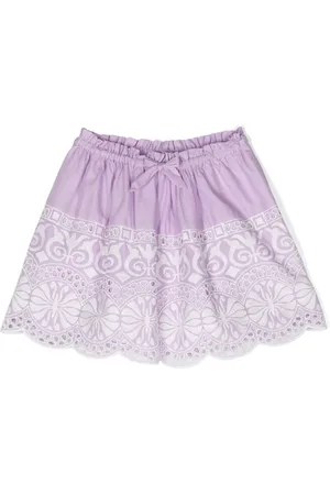 ZIMMERMANN Broderie-anglaise drawstring-waist skirt