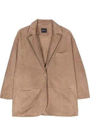 Simonetta Suede single-breasted blazer