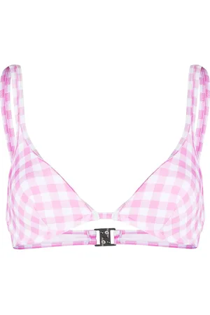 Ephemera Gingham check print bikini top