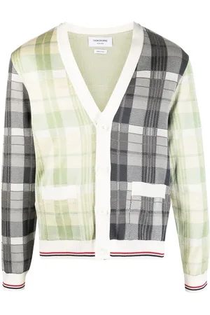 Thom Browne Panelled checked cardigan