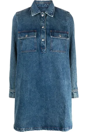 A.P.C. Mia denim long-sleeve dress