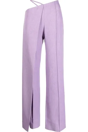 ALEKSANDRE AKHALKATSISHVILI Asymmetric wide-leg trousers