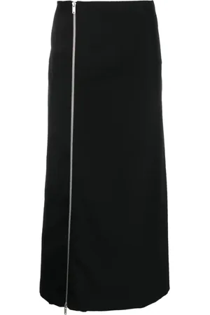 Jil Sander Off-centre wool maxi skirt