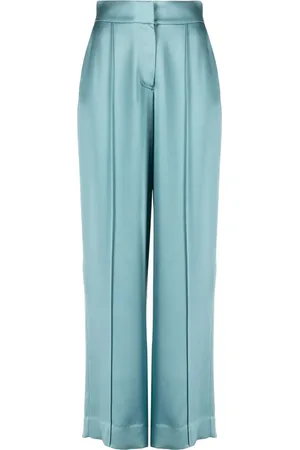 Simkhai Kyra satin-finish straight-leg trousers