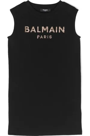 Balmain Rhinestoned sleeveless dress