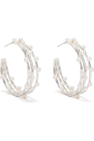 Dower and Hall Triple-row pearl hoops