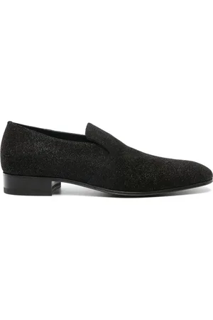 Alexander McQueen Glitter leather slippers