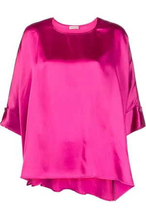 BLANCA Draped satin blouse