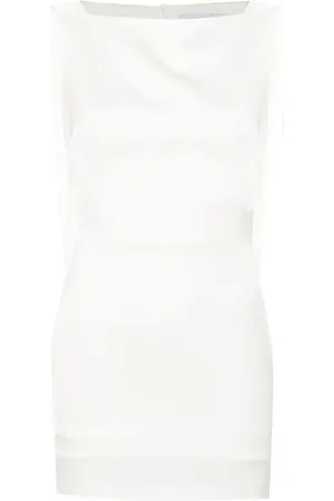 ALEX PERRY Draped satin mini dress
