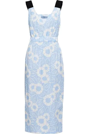 Prada Floral-print midi dress