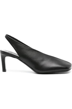 Jil Sander 75mm leather slingback pumps