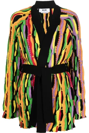 Msgm Belted cotton cardigan