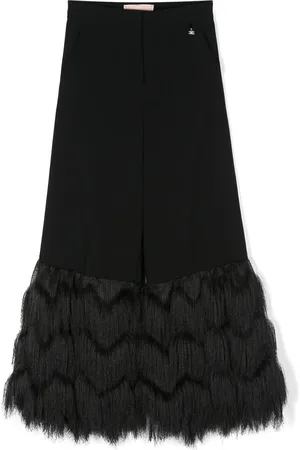 Elisabetta Franchi Wide-leg fringed trousers