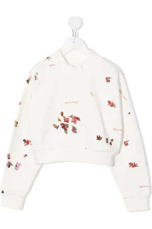 Palm Angels Floral-print cropped sweatshirt