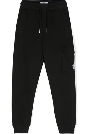 Calvin Klein Logo-patch cotton track pants