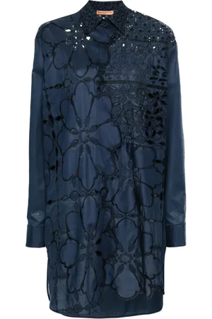 ERMANNO SCERVINO Guipure-lace long shirt
