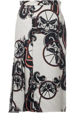 Hermès 1990-2010s silk midi skirt