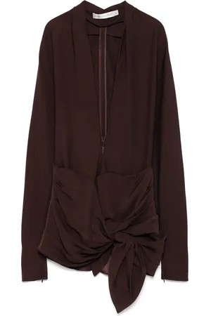 CHRISTOPHER ESBER Tie-fastening wrap mini dress
