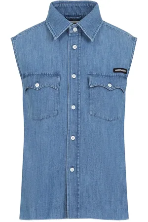 Miu Miu Sleeveless denim shirt